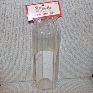3/$88❤️vintage Walnut Hill Acrylic Candle Mould 3" Plexiglass Hexagon Pillar